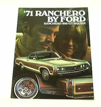 1971 71 ford ranchero truck brochure 500 gt squire