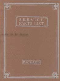 Packard 8 parts book 1922 1923 1924 1925 1926 1927 1928 1929 eight cyl catalog