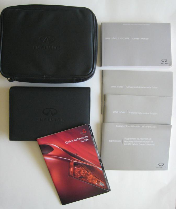 2009 infiniti g37 coupe owner's owners manual - complete set w/cases & nav (nq)