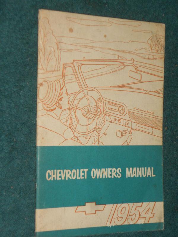 1954 chevrolet / car / owner's manual / original guide book 