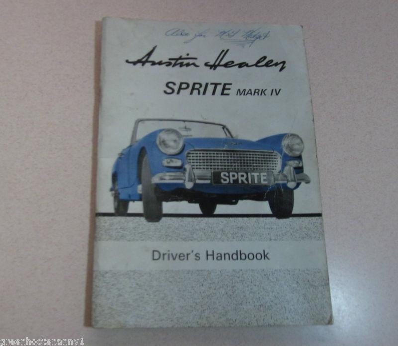 1968 austin healey sprite mark iv driver's handbook