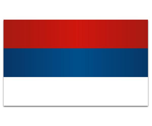 Serbia flag decal 5"x3" serbian vinyl car window bumper sticker zu1