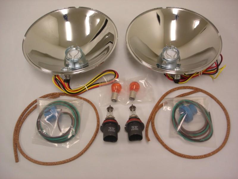 1932 ford halogen headlight reflector kit w turn signal