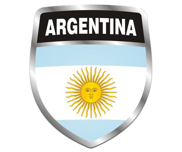 Argentina flag shield decal 5"x4.3" argentinian vinyl car sticker zu1