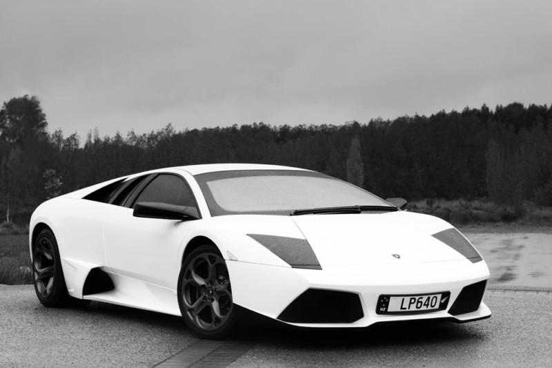 Lamborghini murcielago lp640 hd poster super car b&w print multiple size