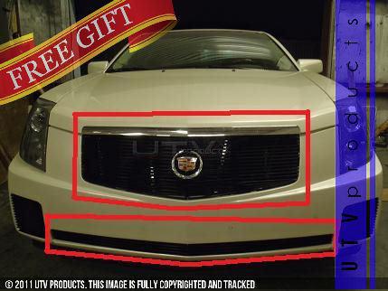 2003 - 2007 cadillac cts upper & bumper 2pc black billet grille custom kit 03 04