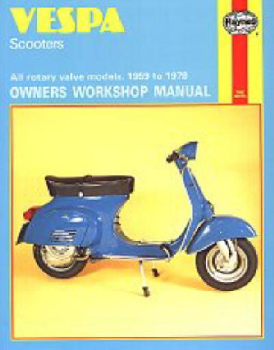 1959-1978 vespa 90 rotary valve scooter repair manual