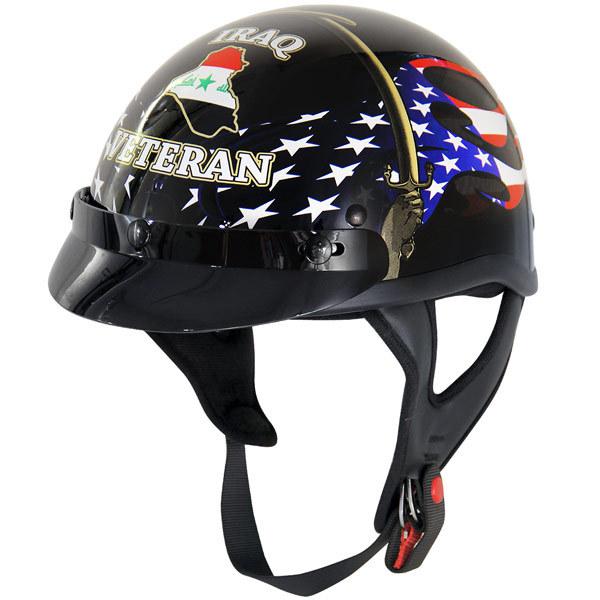 New outlaw dot iraq war veteran motorcycle half helmet biker s m l xl 2xl
