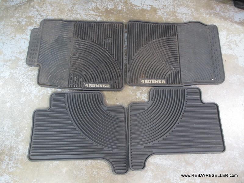 Set 4 toyota 4runner pt908-89060-02 all weather aw floor mats genuine very good