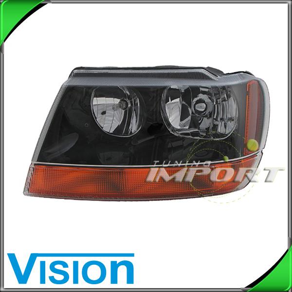 Driver side left l/h headlight lamp assembly 99-02 jeep grand cherokee laredo