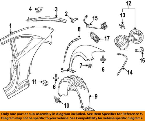 Volkswagen oem 5c5810970 quarter panel-fender liner