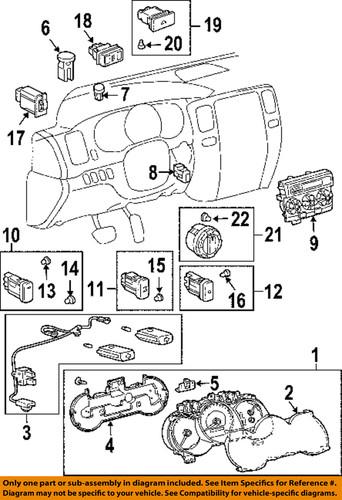 Toyota oem 5590035551 cluster & switches-heater control