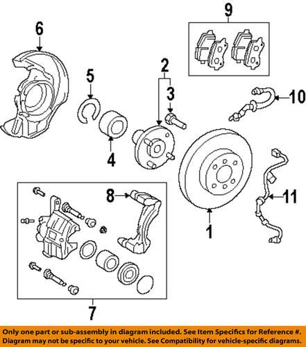 Toyota oem 4351202111 front brake rotor/disc/disc brake rotor