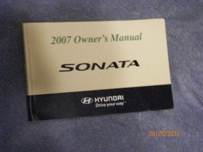 2007 hyundai sonata owner'e manual