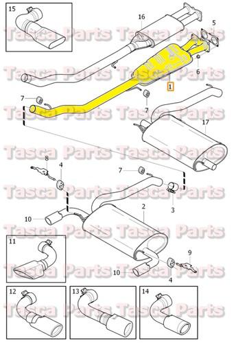 Brand new oem front exhaust system muffler 2009-2014 volvo s60 xc60 #30793403