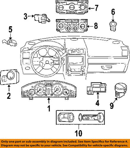 Dodge oem 5172062ae cluster & switches-instrument cluster