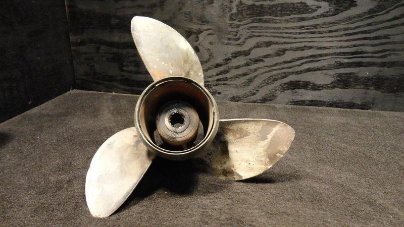 Used johnson/evinrude stainless steel propeller 13x19 outboard boat prop p683