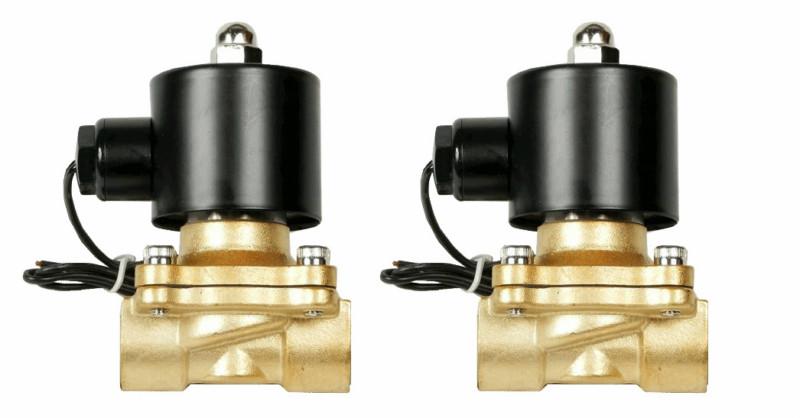 Two 3/8"npt electric solenoid brass air valves 4 train horn fast suspension 613