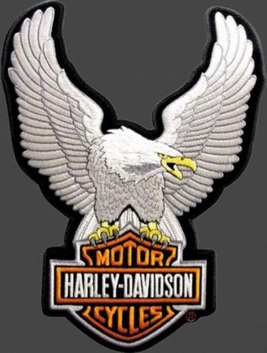 Harley davidson up wing eagle silver  patch  15 inch