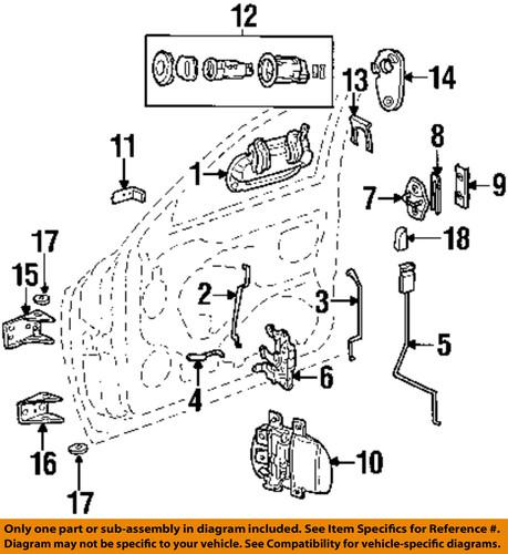 Mopar oem 4780259ad door lock striker-striker