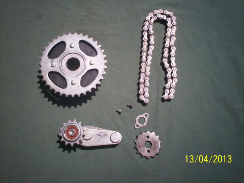 1980 72cc honda chain with front and rear sprocket and tensioner