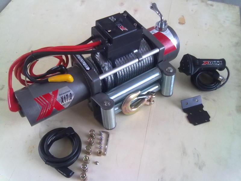 17,000 lb. 12vdc atv - 4x4 electric winch auto brake