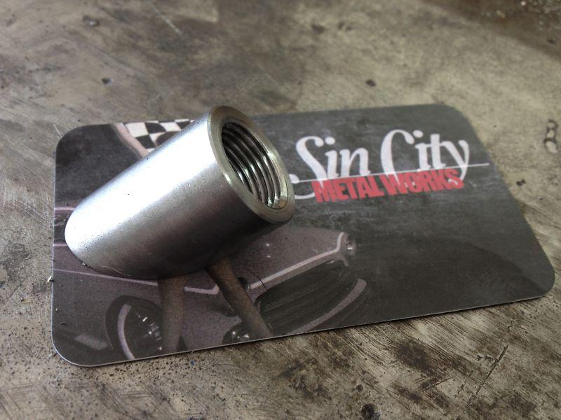 1/4 npt weld-in fitting  threaded bung  angled at 45 degree