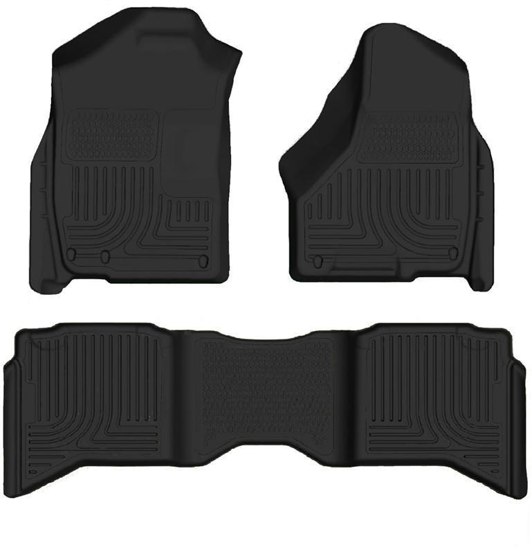 09-12 dodge ram 1500 husky quad cab weatherbeater front & back floor liner 99011