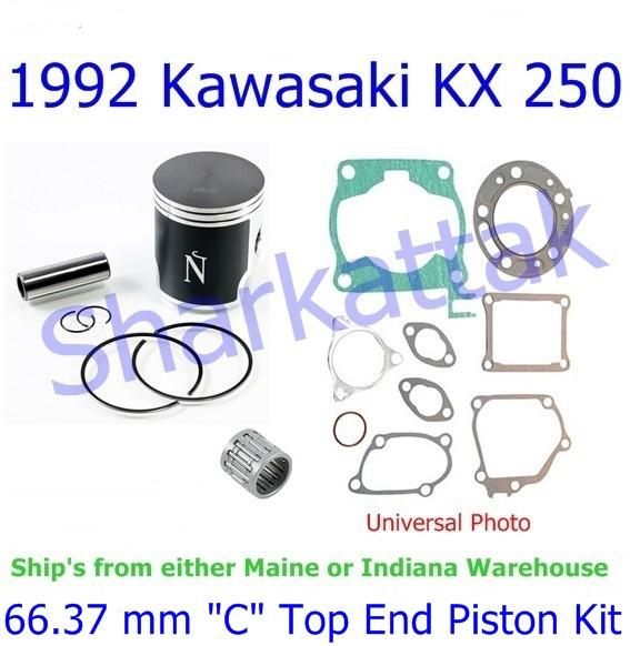 1992 kawasaki kx 250 namura 66.37 mm "c" top end piston kit 