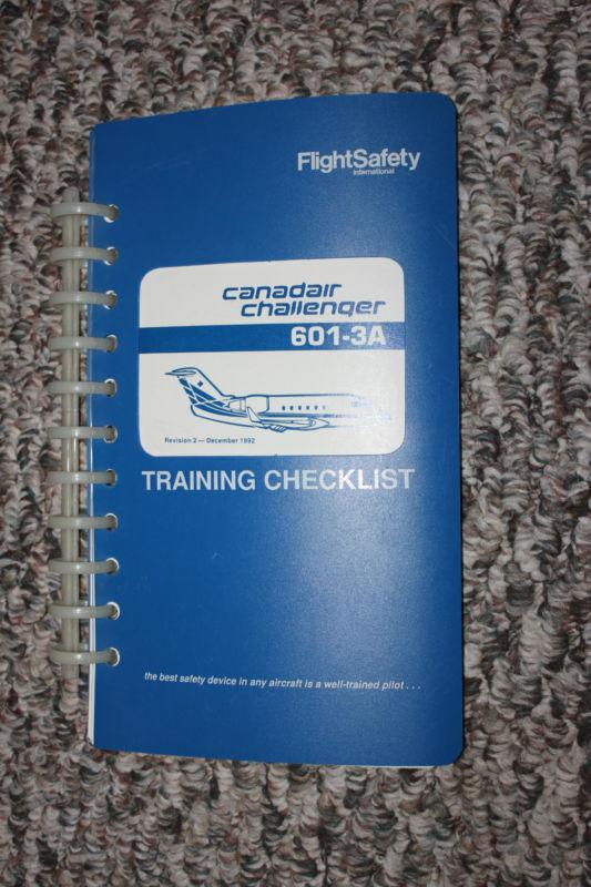 Canadair challenger 601-3a training checklist from flight safety
