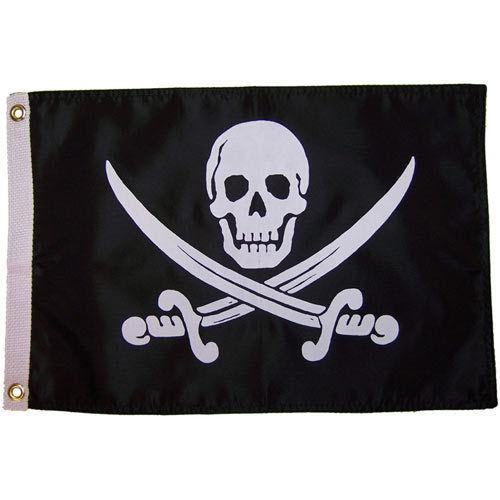 New ! 12x18 calico jack rackam boat flag pirates pirate bow pennant
