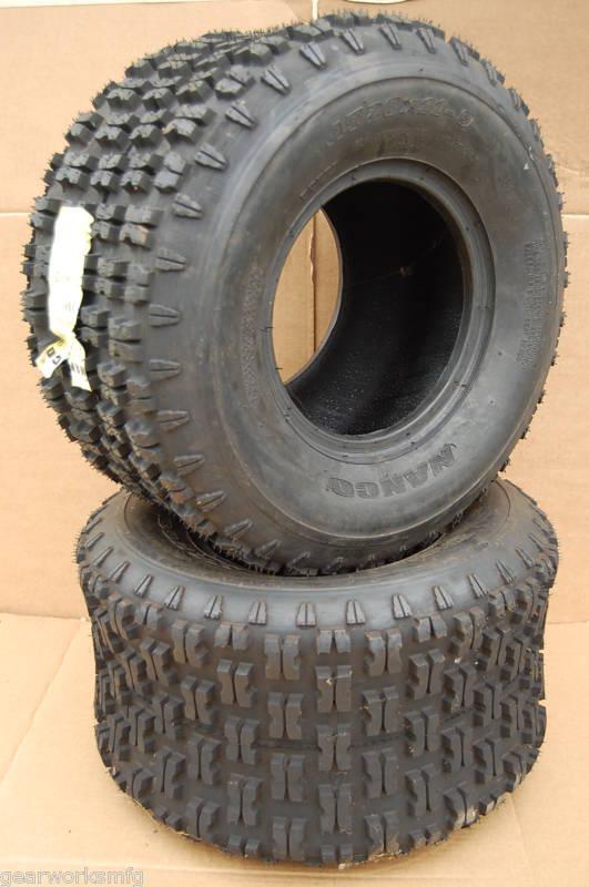 2 new 20x11-8 nanco dirt track n606 all terrain atv tires 4 ply 20118 11.00 