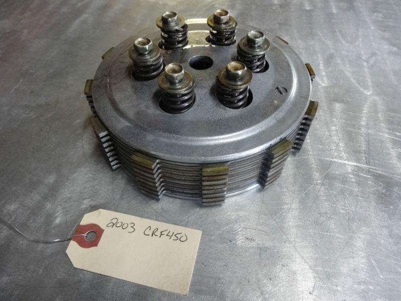 2003 crf450 clutch hub & pressure plates crf 450 motor 03  bin4