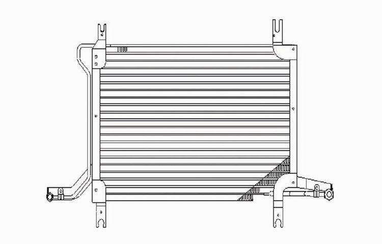 Replacement ac condenser serpentine 94-98 ford f150 97-98 f250 f350 f6tz19712ba