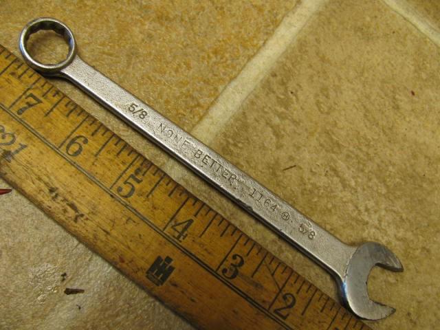 None better 5/8" combination wrench 1164 usa tool vtg