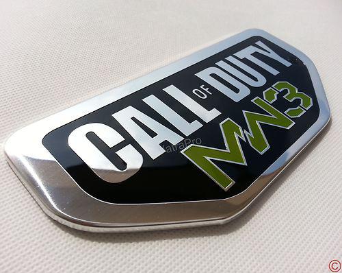 New black call of duty mw3 side fender trunk nameplate emblem sticker 180*80mm