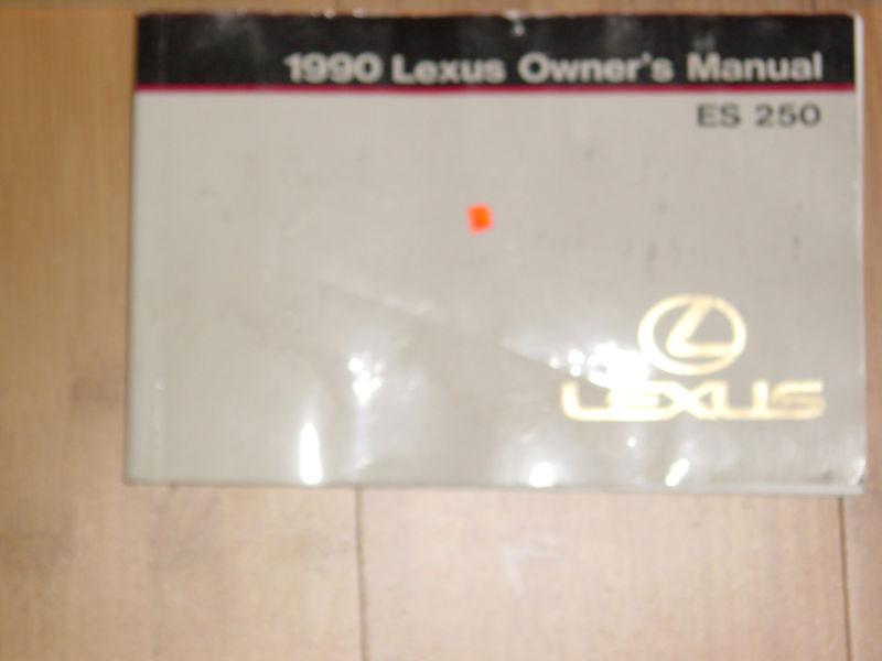 1990 lexus es250 owner's manual 