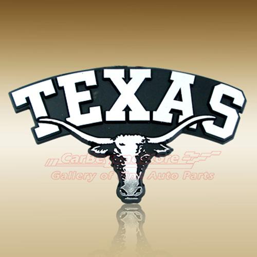 University of texas 3d chrome car emblem, easy install, licensed + free gift