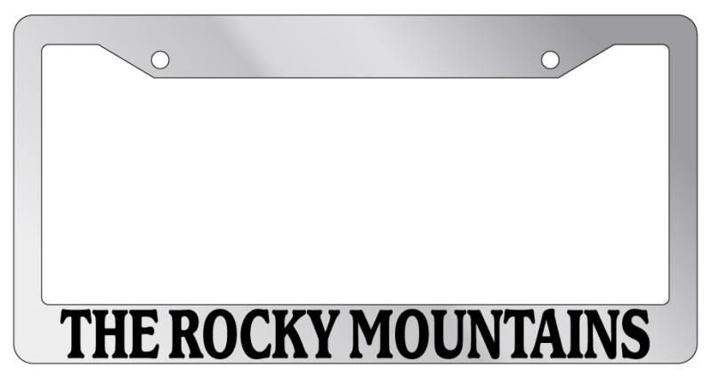 Chrome license plate frame the rocky mountains auto accessory novelty