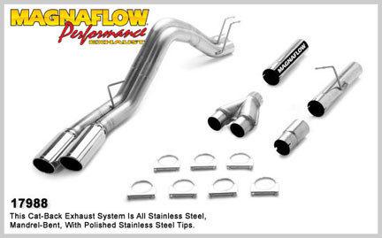 Magnaflow pro series stainless exhaust 08-10 6.4 ford 4" dpf-back 5" tip