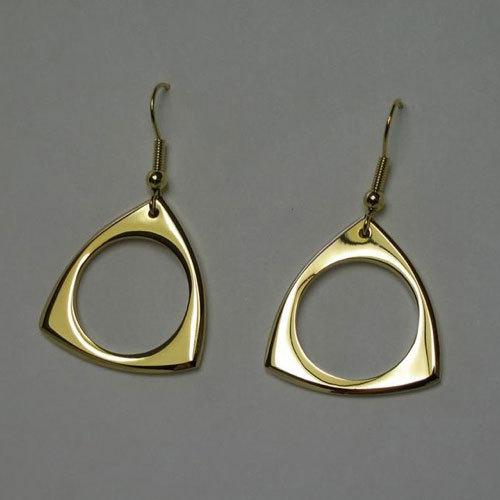 Rotor shaped hoop earring mazda rx7 rx8 rx2 rx3 rx4 12a 13b 20b gold color