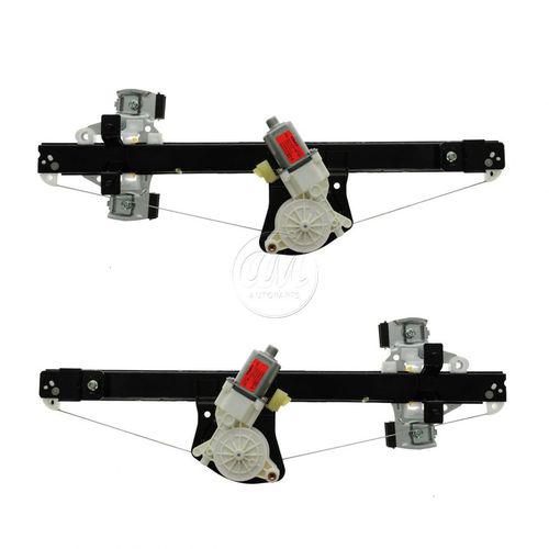 Chevy extended cab pickup truck rear power window regulator w/motor pair set