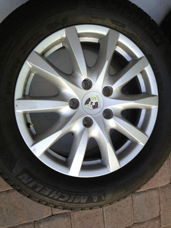 4 porsche cayenne turbo 18" oem wheels and tires  authentic oem michelin