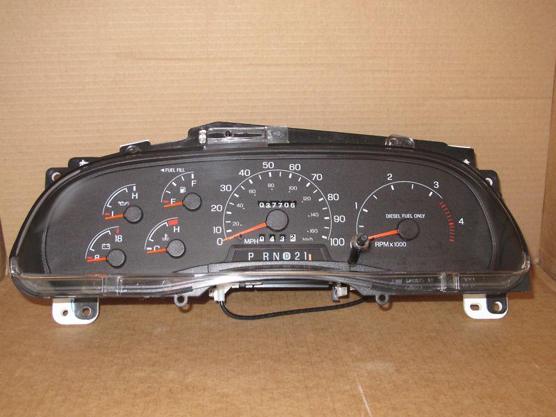 99 00 01 ford f250 f350 f450 550 super duty excursion diesel speedometer cluster