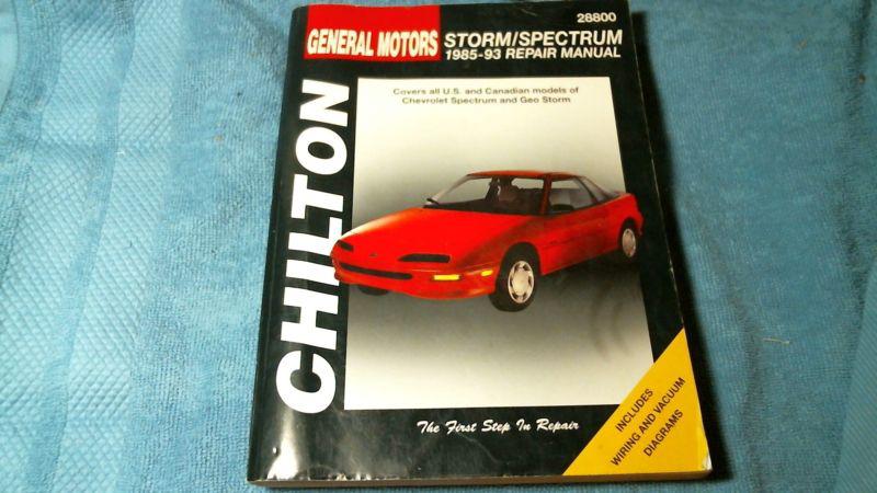 Chilton - general motors  storm/spectrum repair manual 1985-93