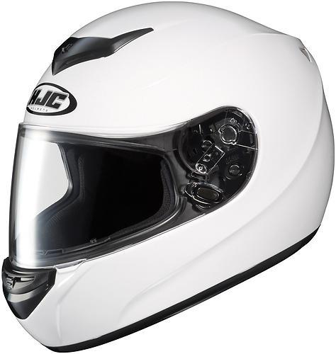 New hjc cs-r2 solid full-face adult helmet, gloss white, 2xl/xxl