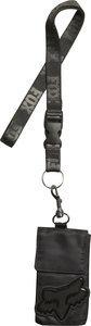 New fox racing black wild weekend lanyard key chain set id card phone holder