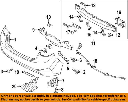 Hyundai oem 866853y000 rear bumper-impact bar lower bracket