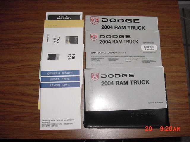 2004 dodge ram truck owners manual