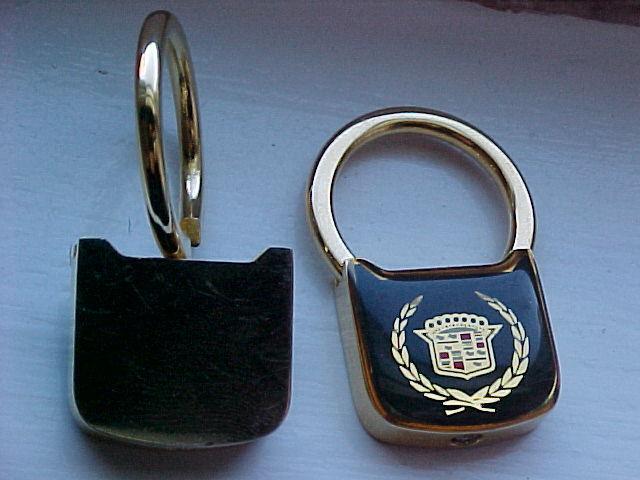 New brass cadillac key chain